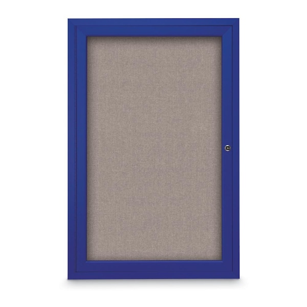 Slim Enclosed Corkboard, 11"x13-1/2", Bronze Alum Frame/Forbo